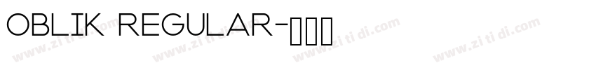 Oblik Regular字体转换